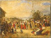 kilian zoll Midsummer Dance at Rattvik oil painting